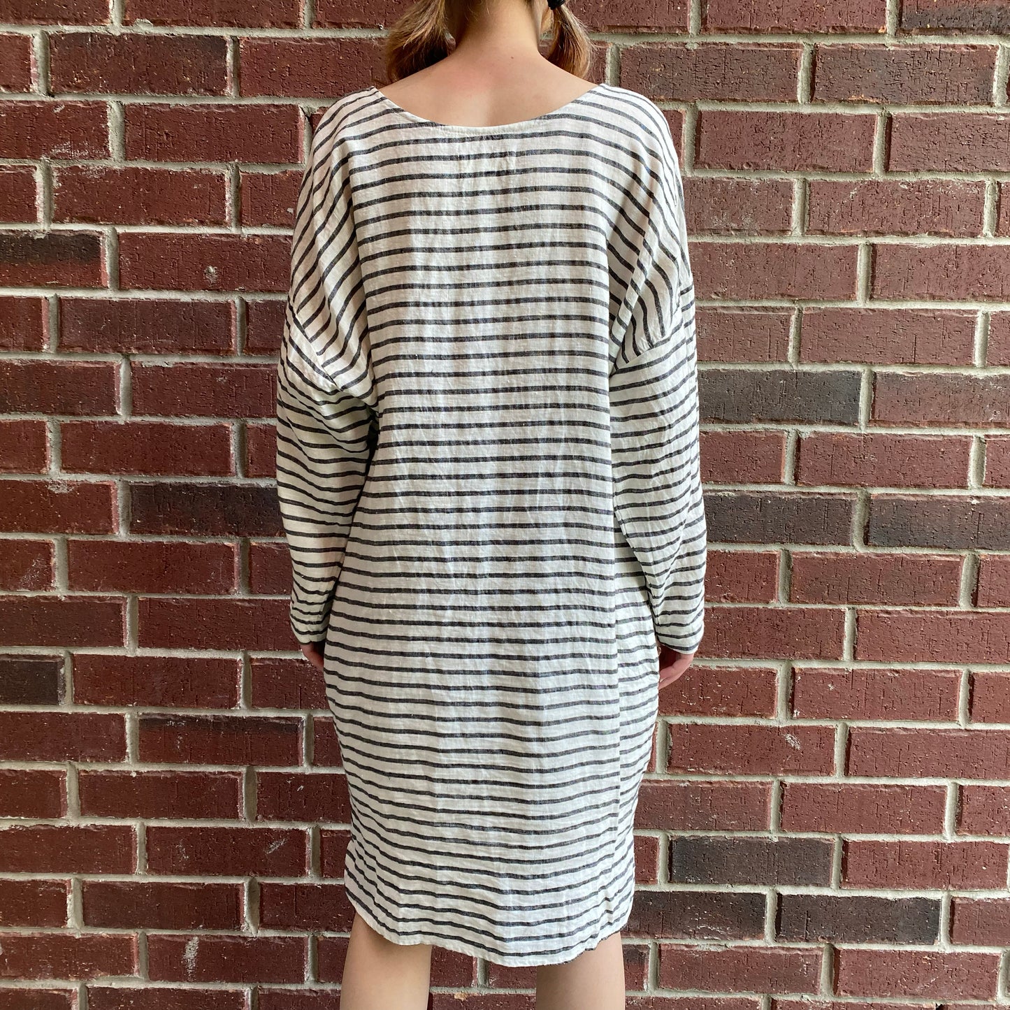 Nili Lotan Striped Linen Dress, size Medium