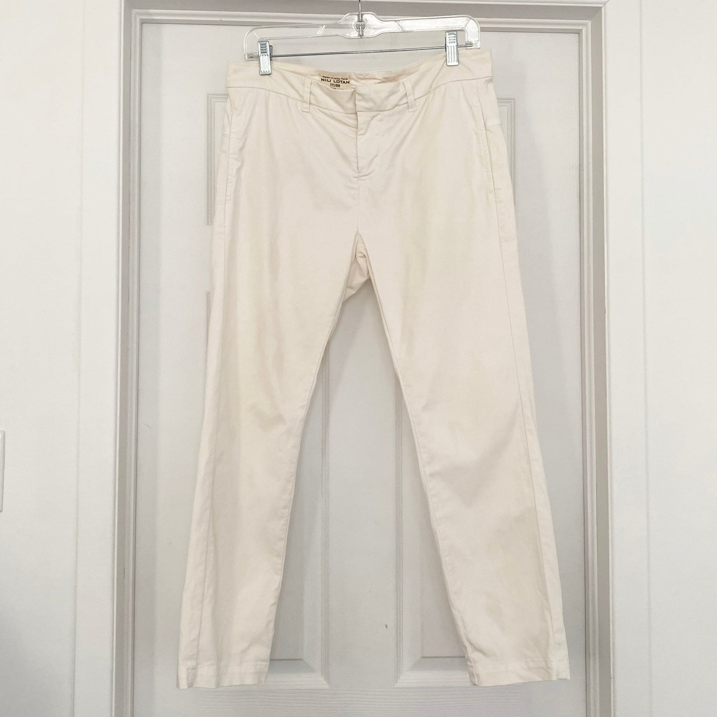 Nili Lotan "Tel Aviv" Pant in Eggshell, size 2