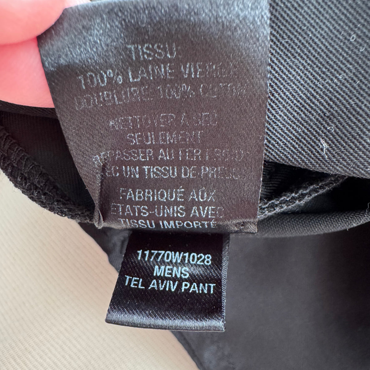 ** MENS ** Nili Lotan "Tel Aviv" Pant in Black, size 28