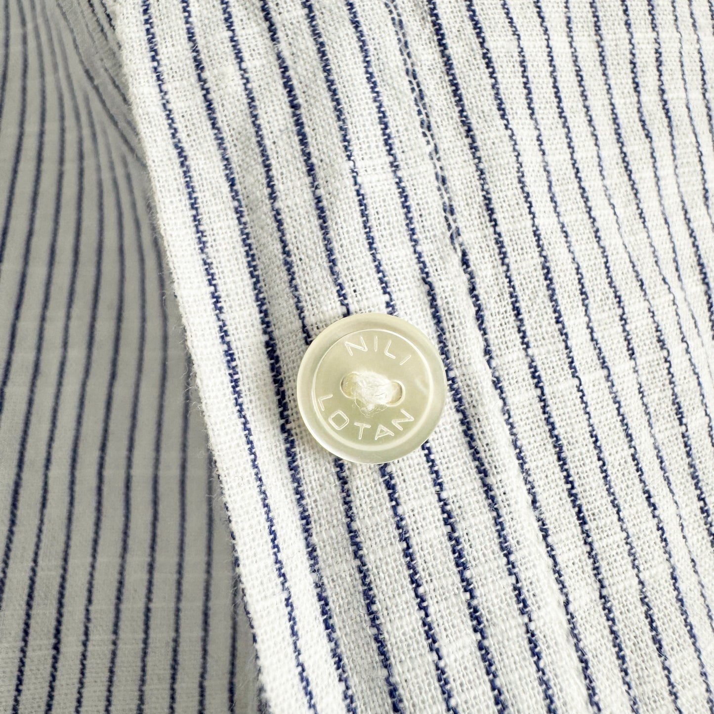 Nili Lotan "NL Shirt" in White/Blue, size XS