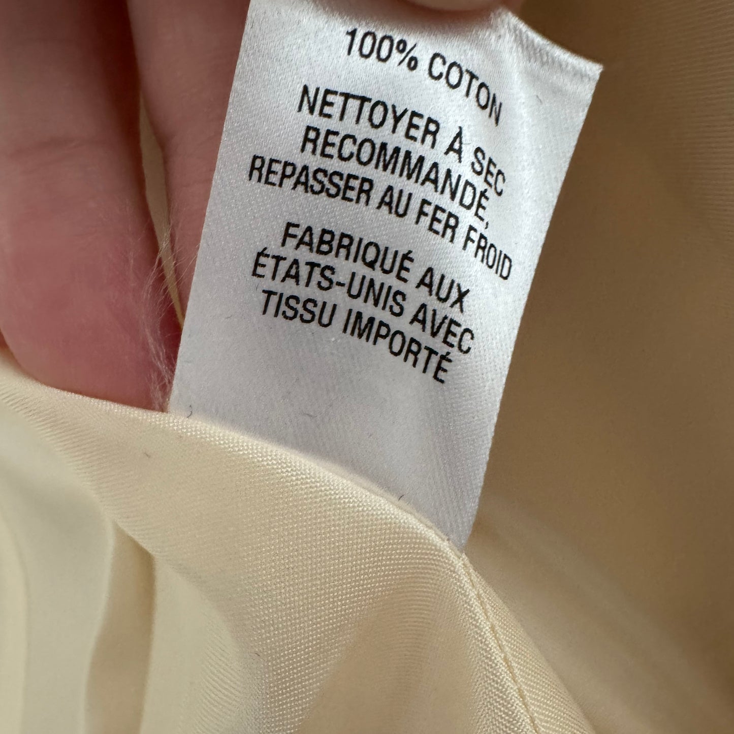 Nili Lotan "Don" Pinstripe Cotton Blazer in Ivory, Size 8 (fits 6/8)