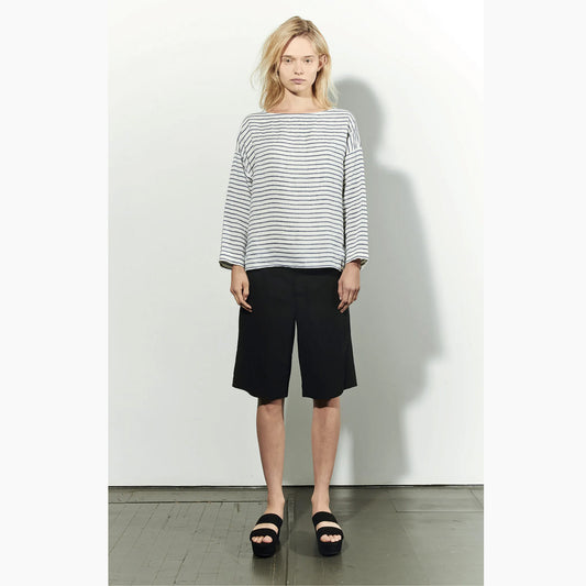 Nili Lotan Striped Linen Top, size Large