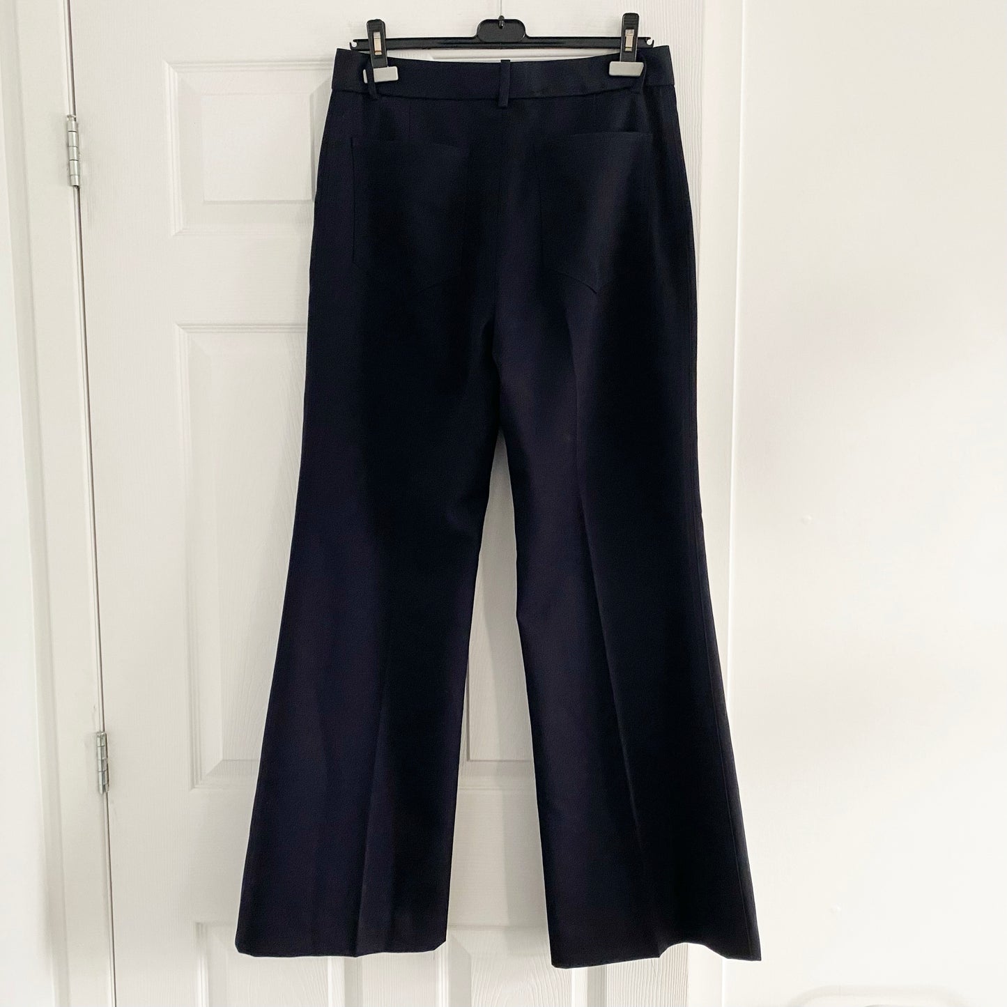 Nili Lotan Wool Trouser in Navy, size 10 (fits slim to size)