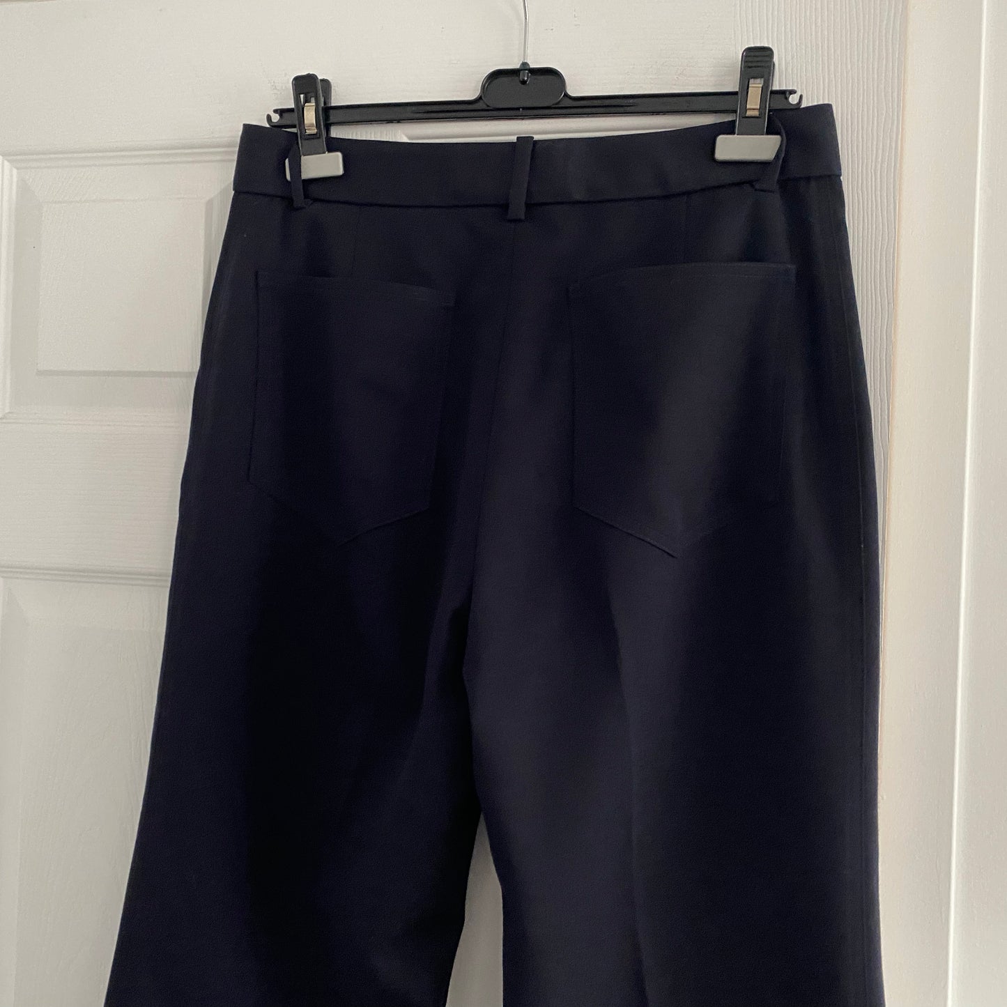 Nili Lotan Wool Trouser in Navy, size 10 (fits slim to size)