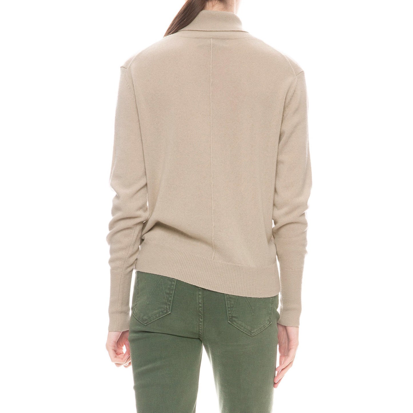 Nili Lotan "Ralphie" Cashmere Turtleneck in Beige, Size Medium (fits Size Small)