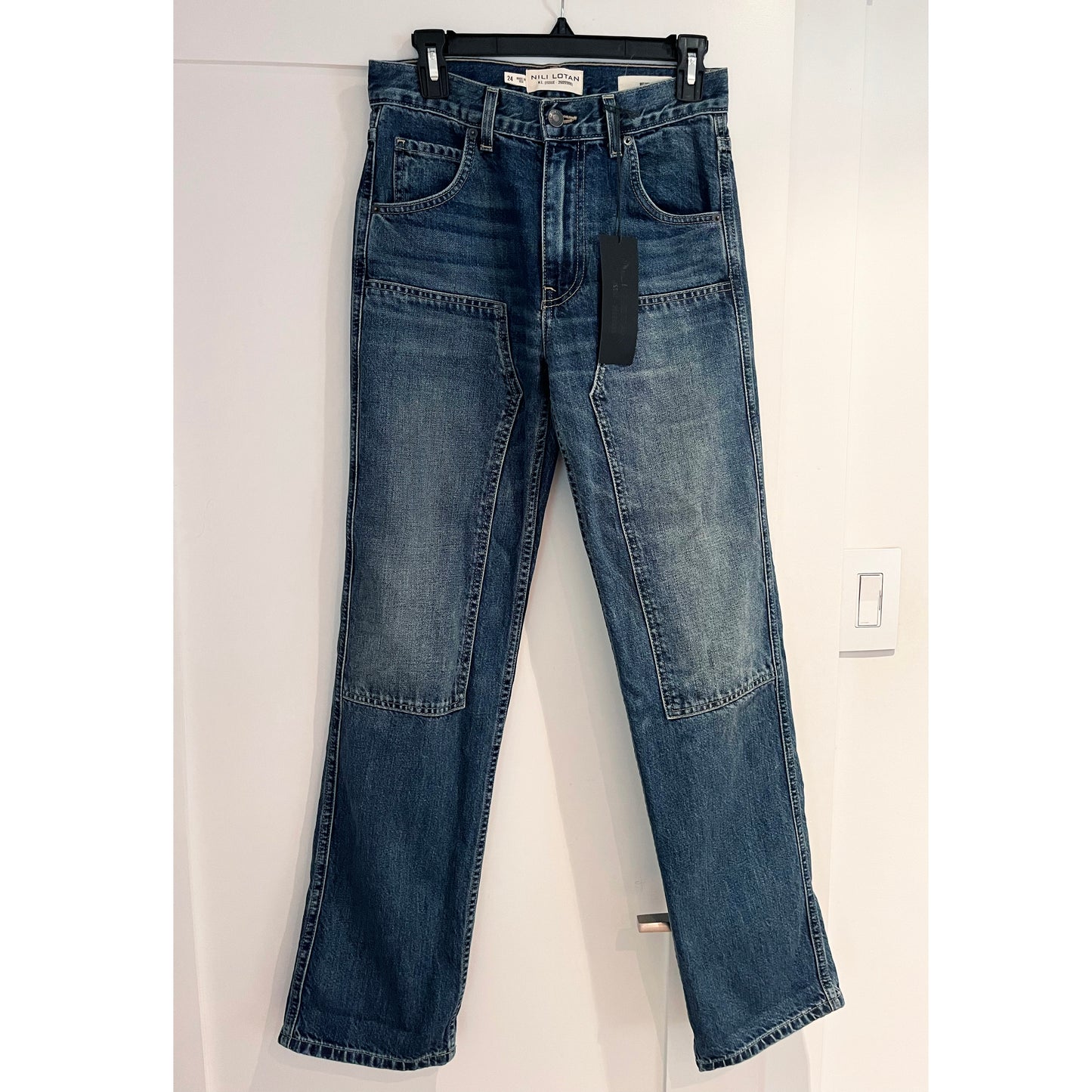 Nili Lotan "Welder" Jeans in Simon Blue, size 24 (fits 25)