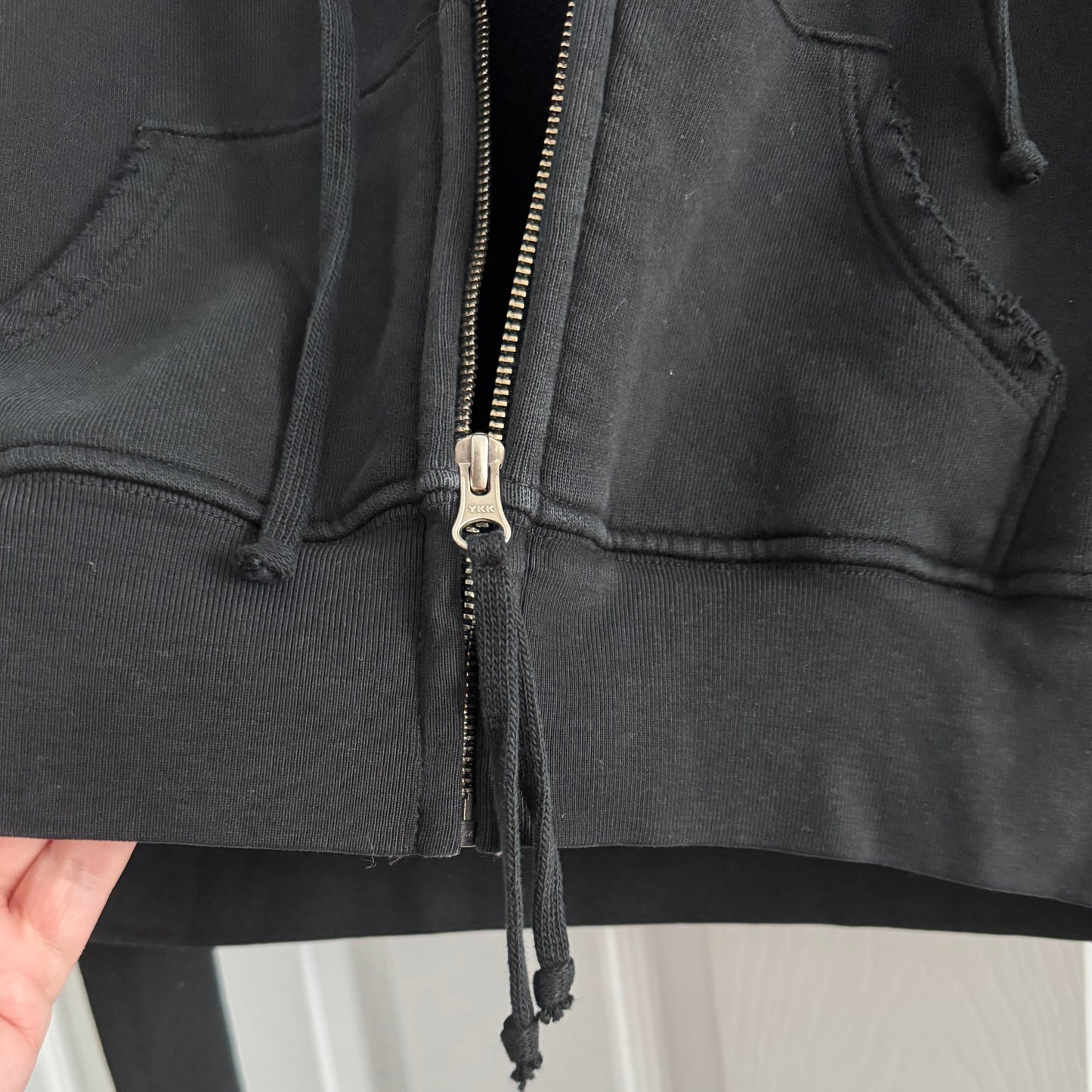 Nili lotan Callie Hoodie in Washed Black, size XS