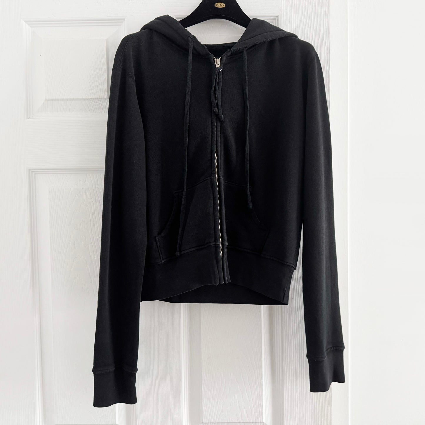 Nili lotan Callie Hoodie in Washed Black, size XS