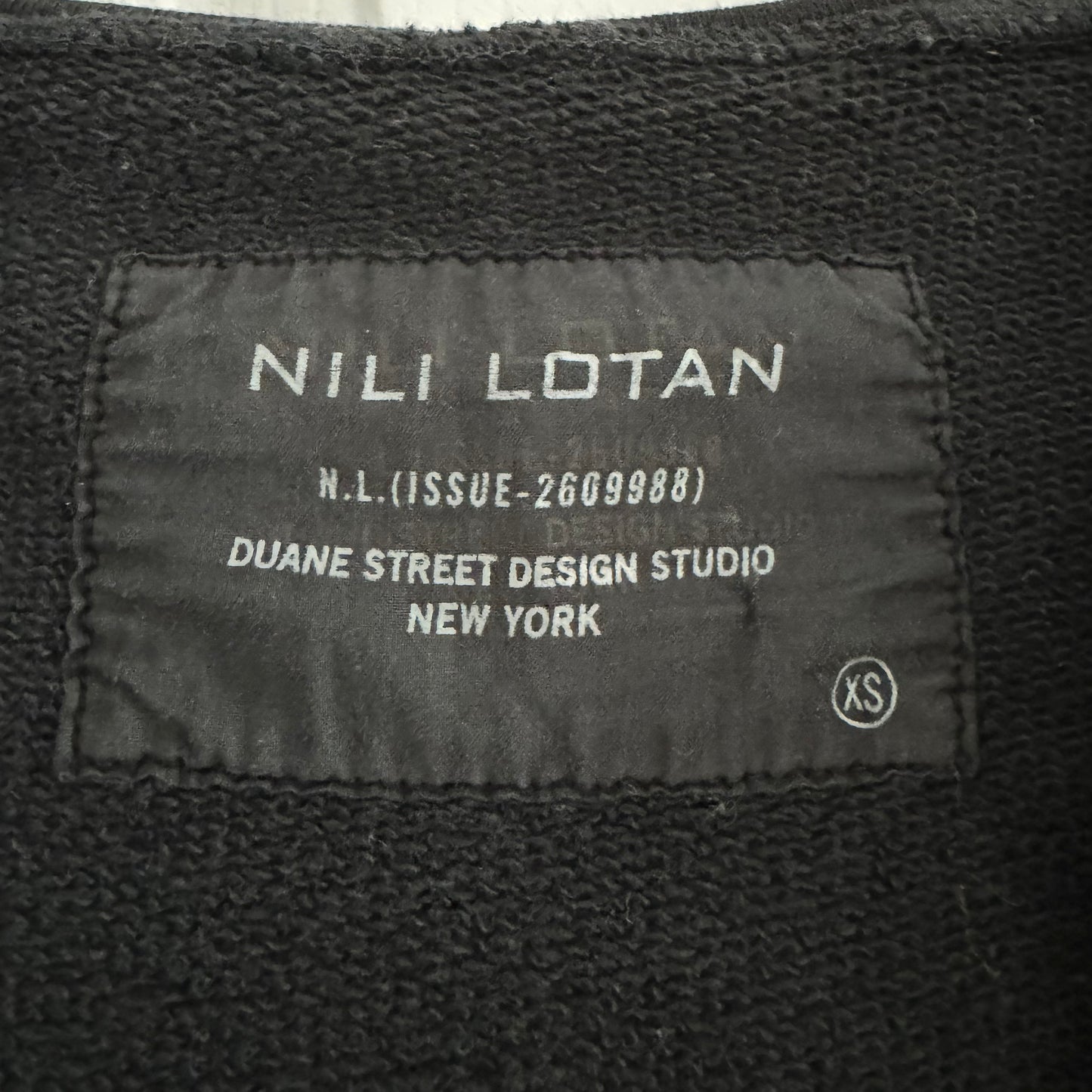 Nili lotan Callie Hoodie in Washed Black, size XS