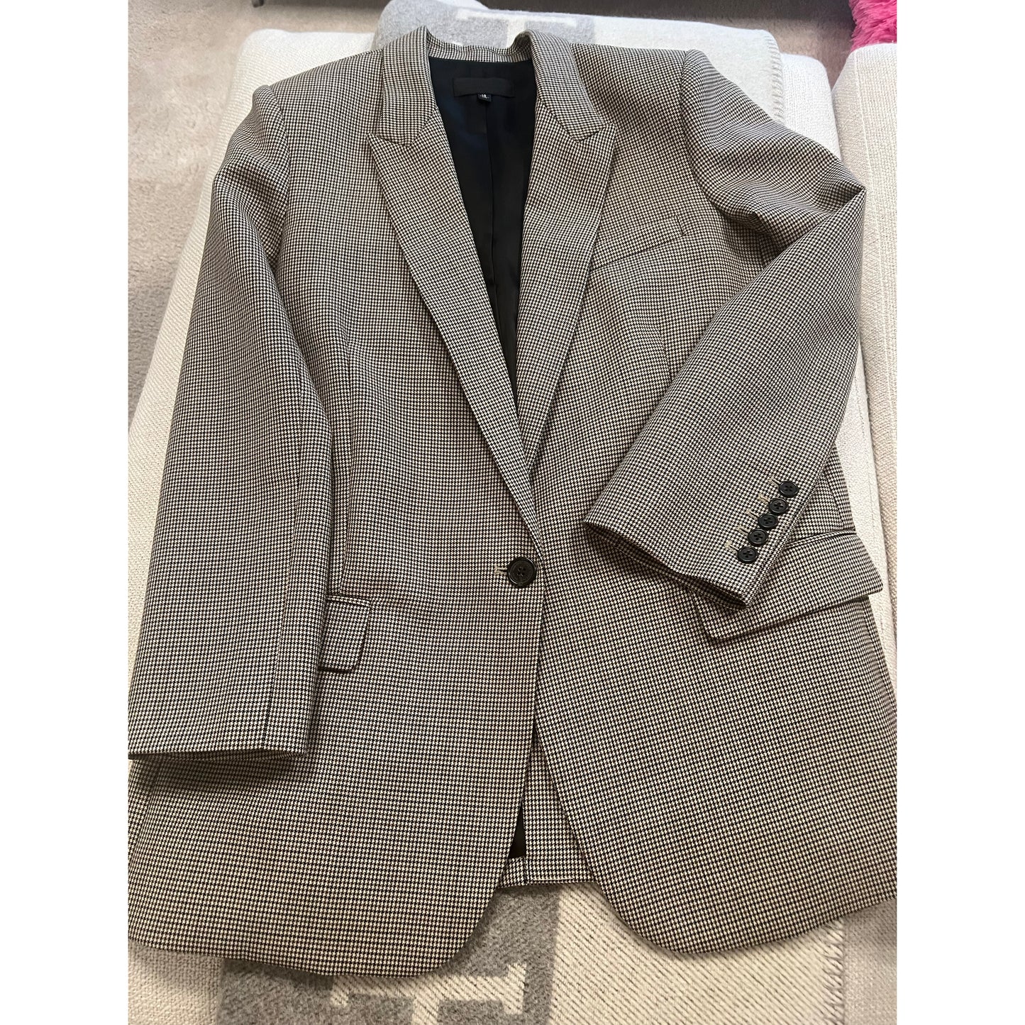 Nili Lotan Houndstooth "Marshal" Blazer, size 10