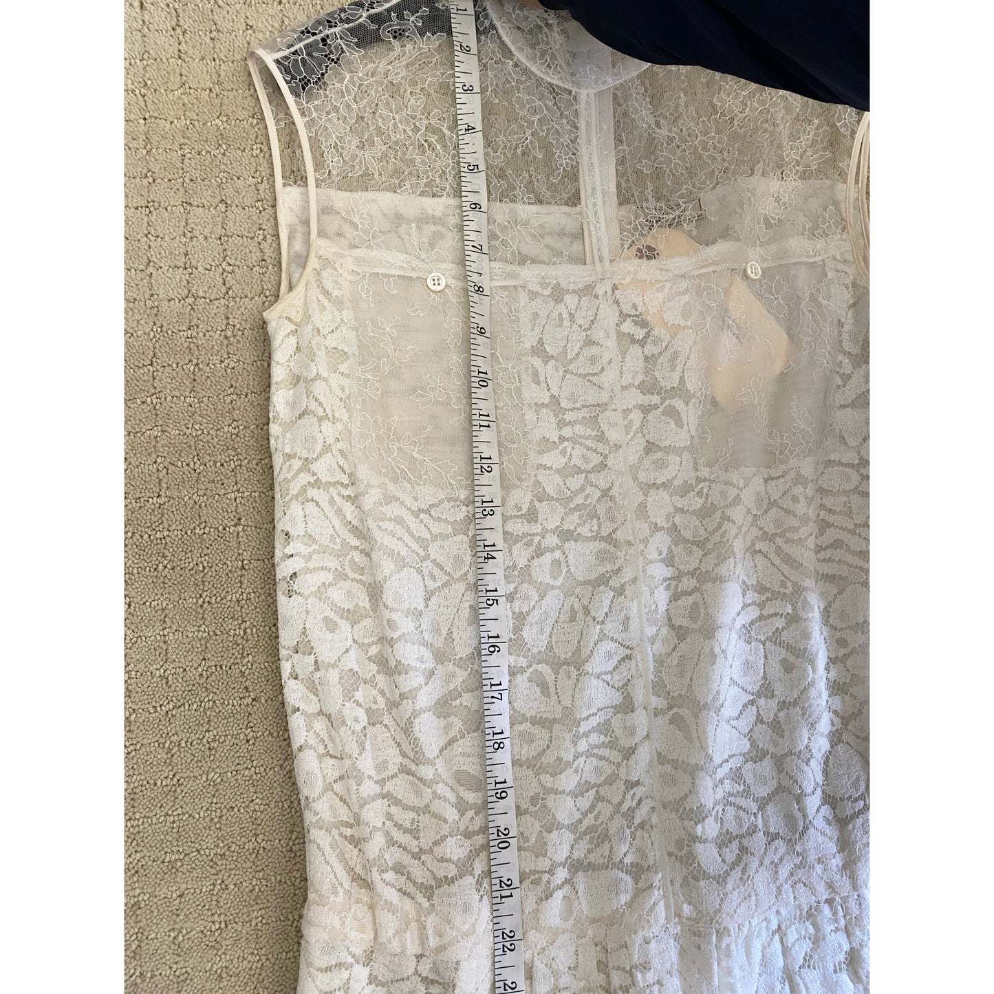 Nina Ricci Ivory Lace Dress, size 36 (fits like a size 2)