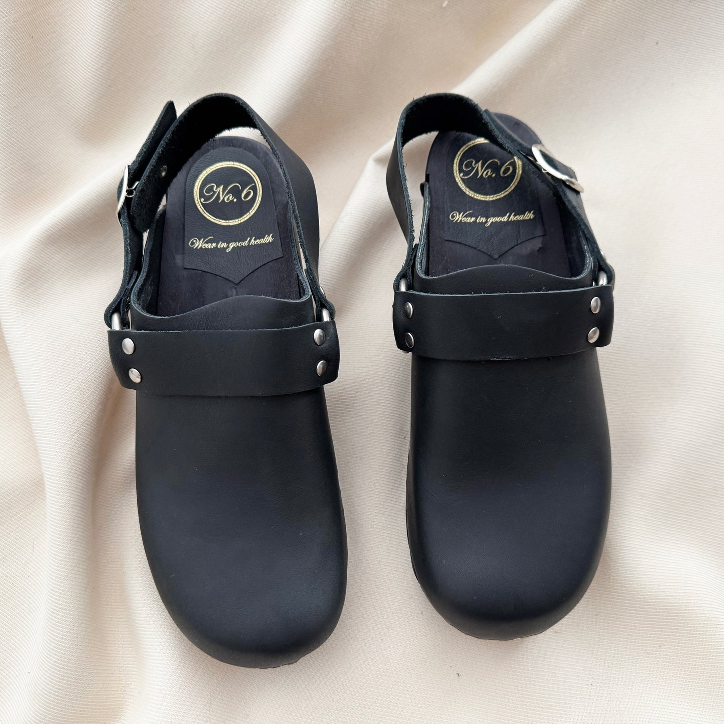 No. 6 Store "Brando" Clogs in Black, size 40