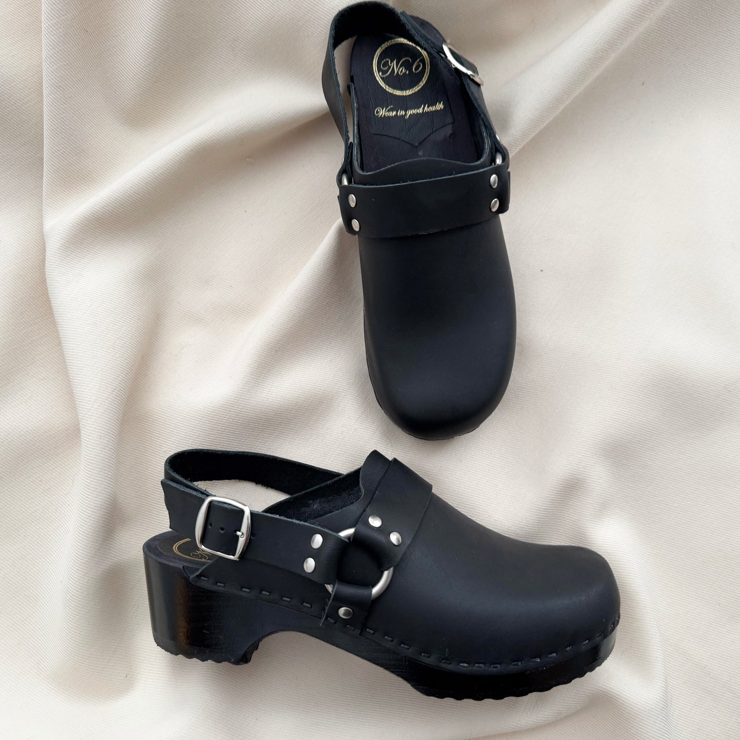No. 6 Store "Brando" Clogs in Black, size 40