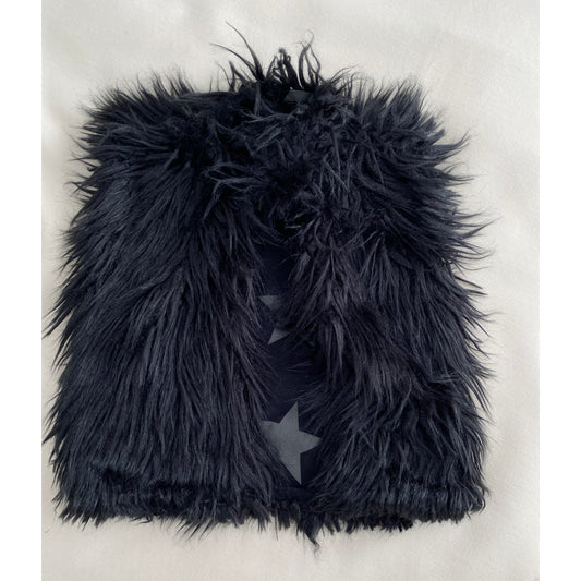 ** KIDS ** Nununu Black Faux Fur Vest, size 2/3 years