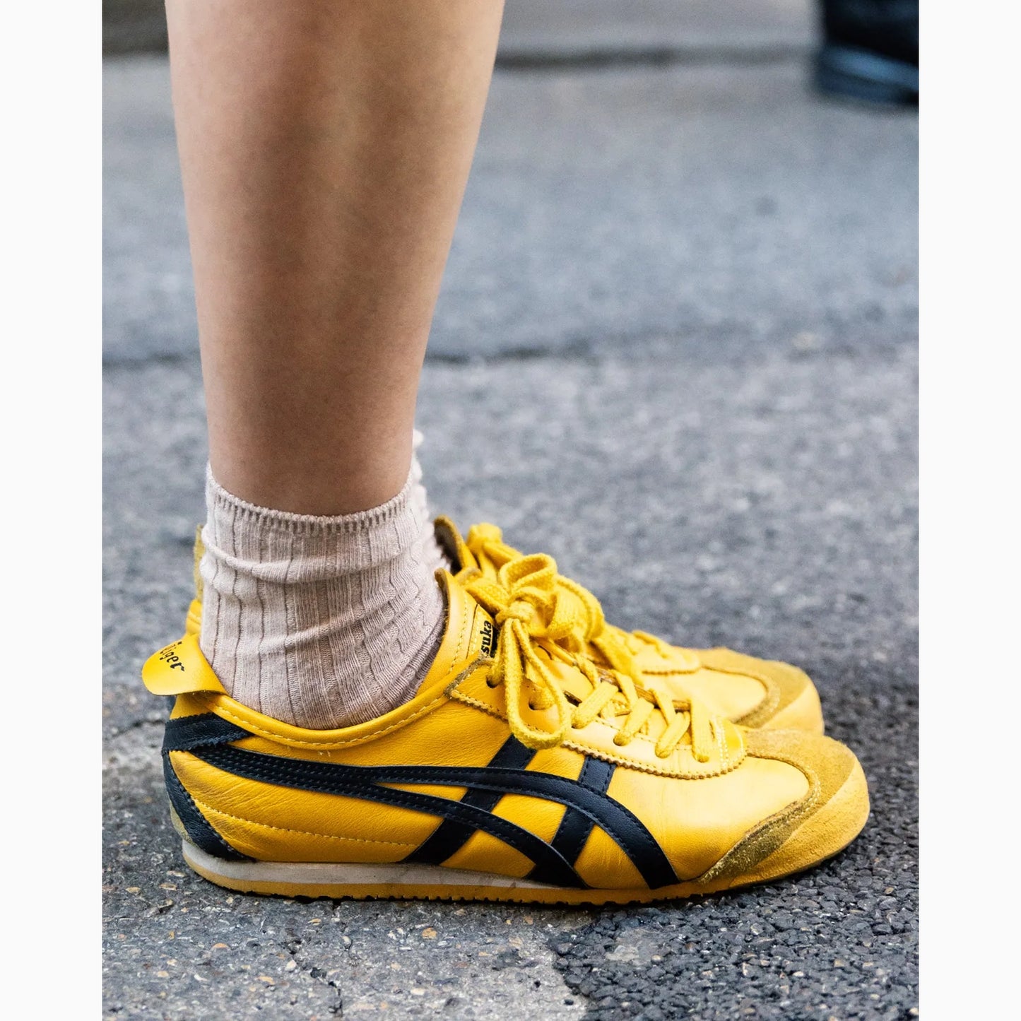 Onitsuka Tiger "Mexico 66" Sneakers in Yellow/Black, size 11