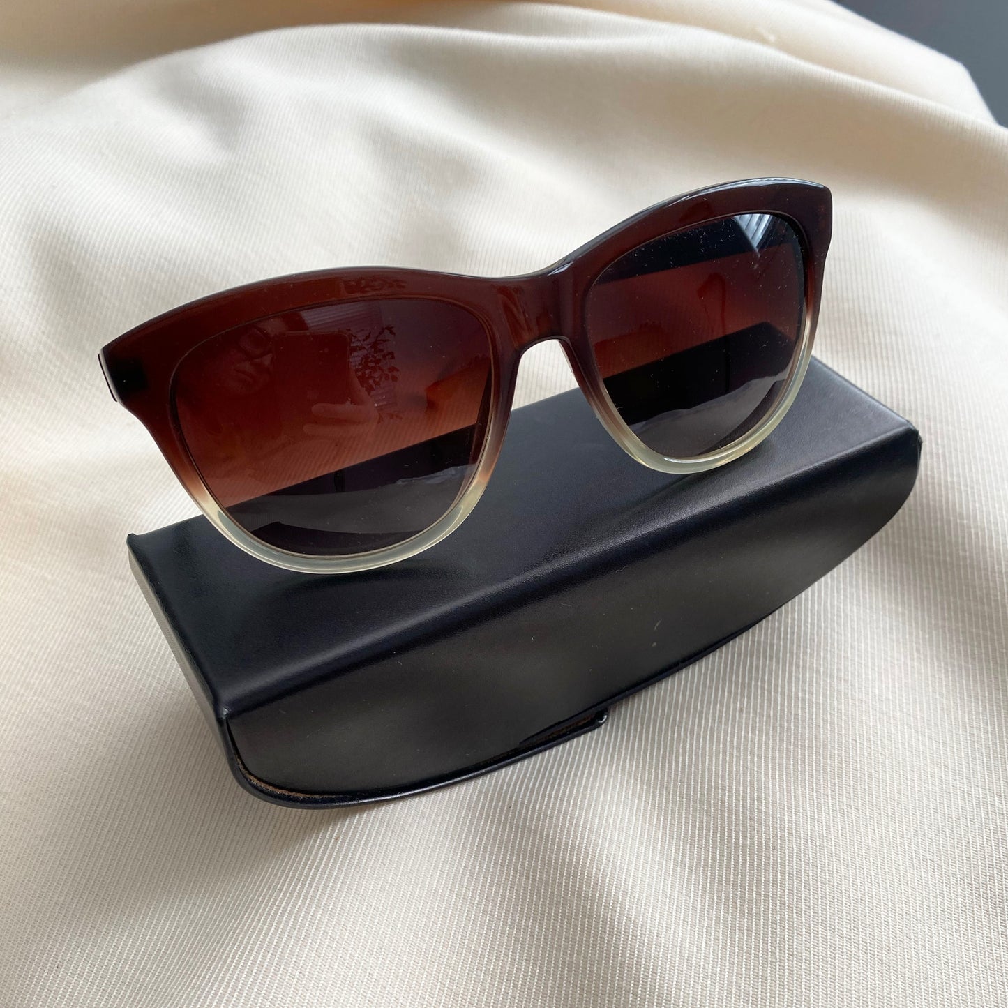 Oliver Peoples "Reigh" Brown Sunglasses