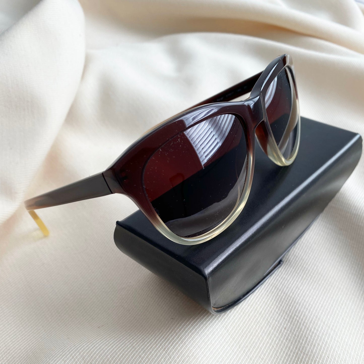 Oliver Peoples "Reigh" Brown Sunglasses