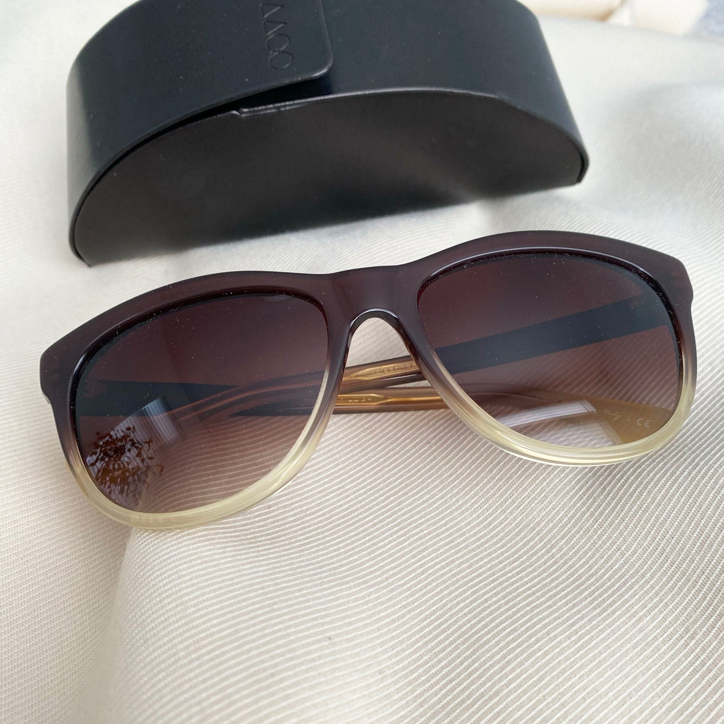 Oliver Peoples "Reigh" Brown Sunglasses