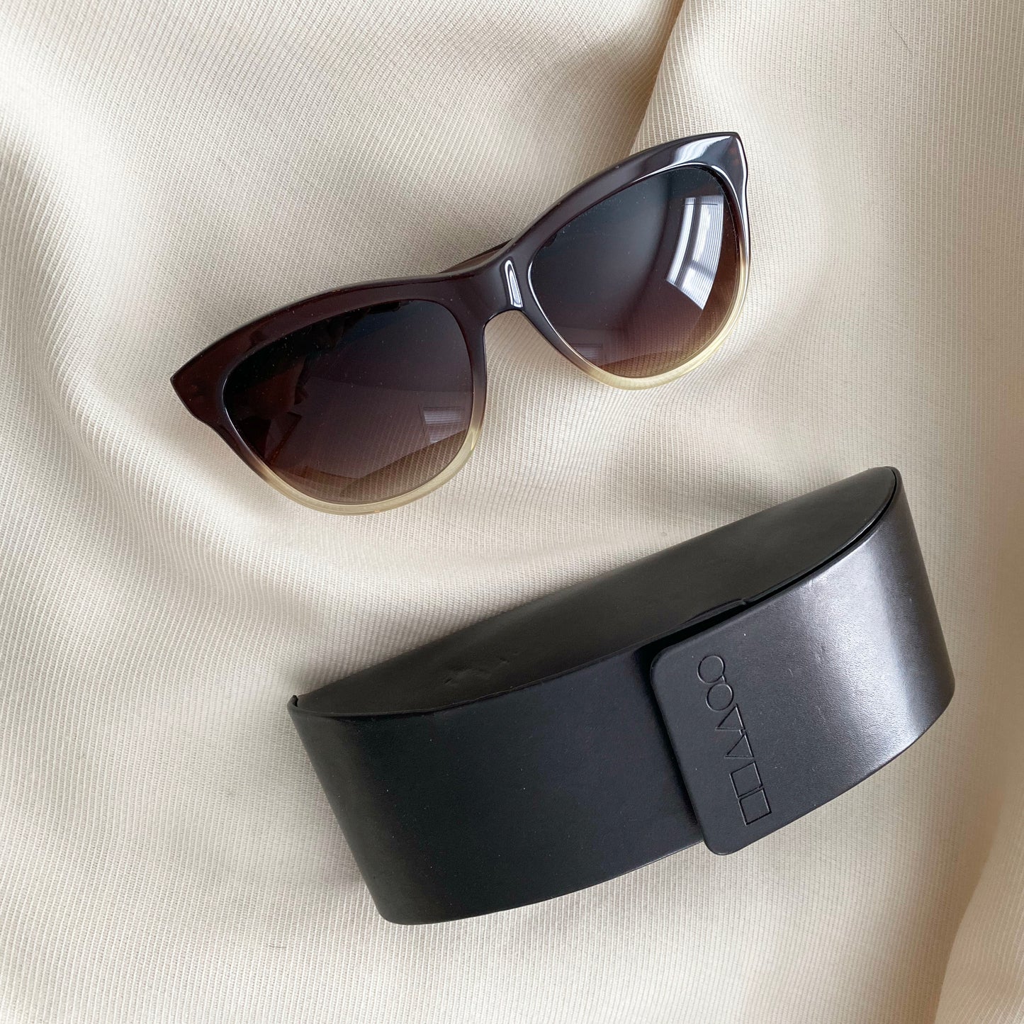 Oliver Peoples "Reigh" Brown Sunglasses