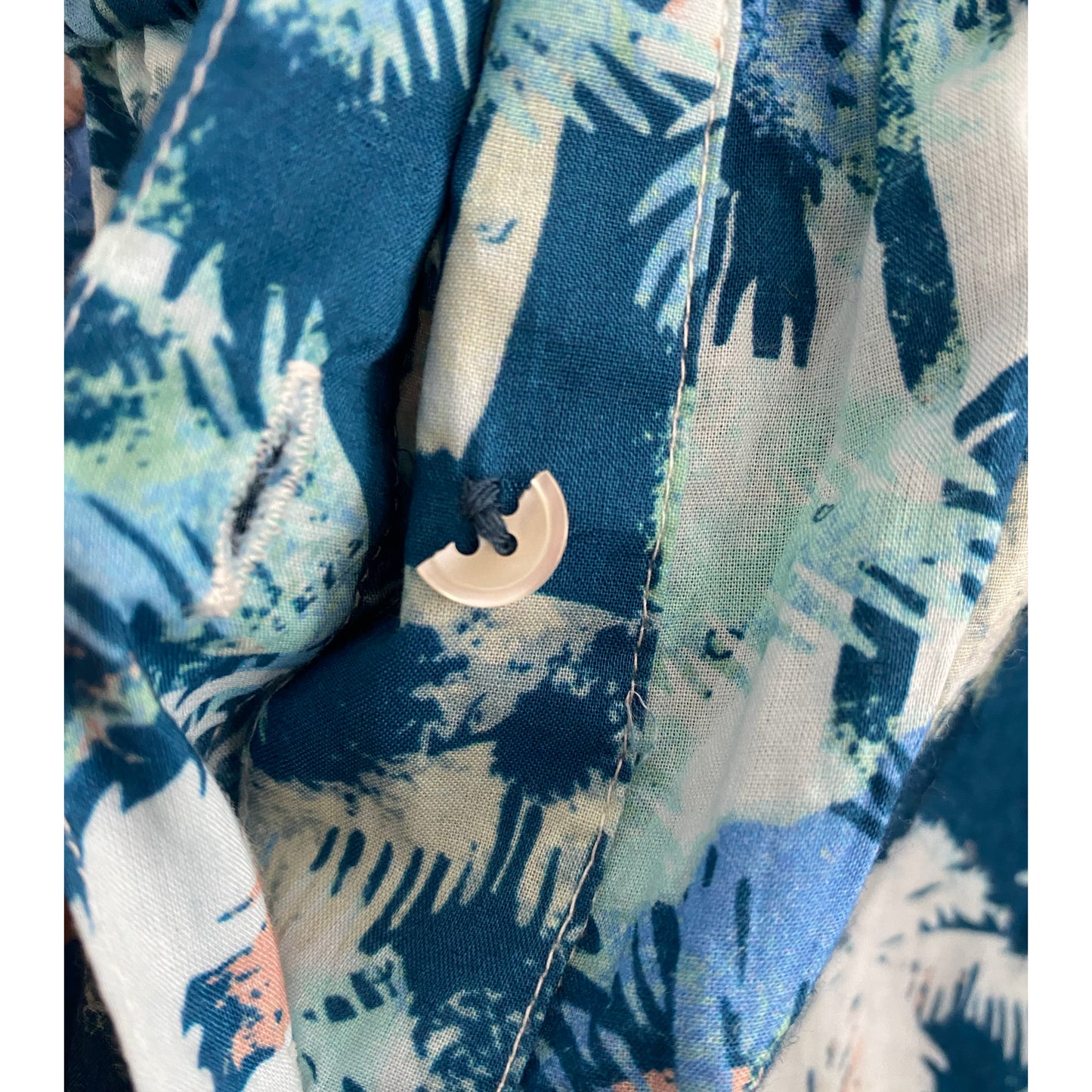 Overlover "Lloyd" Printed Romper in Blue, size Small