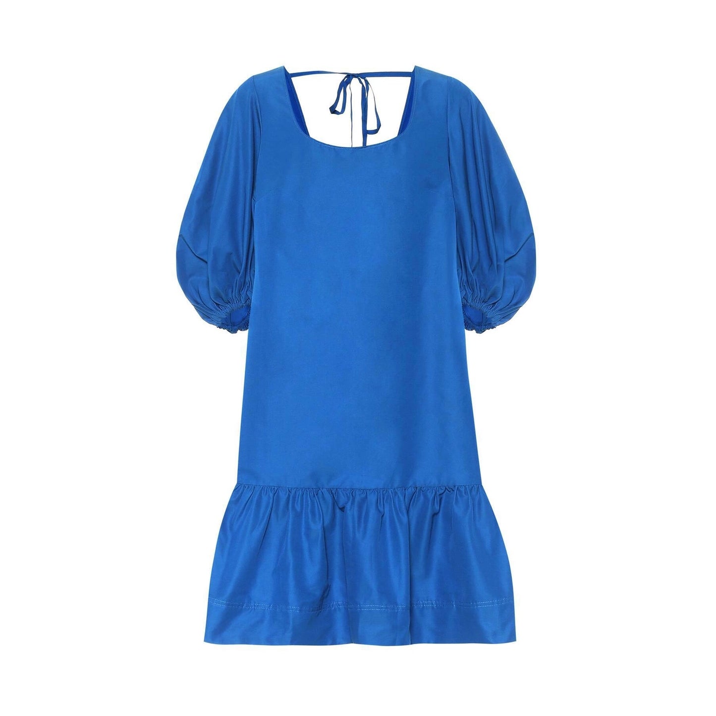 Lee Mathews "Daisy" Cotton Silk Dress in Blue, size "4" (fits like a US 8 ish)