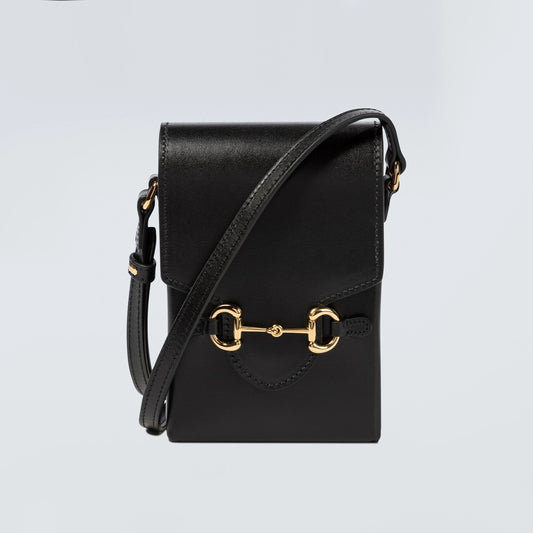 Gucci Mini Horsebit 1955 Bag in Black Leather