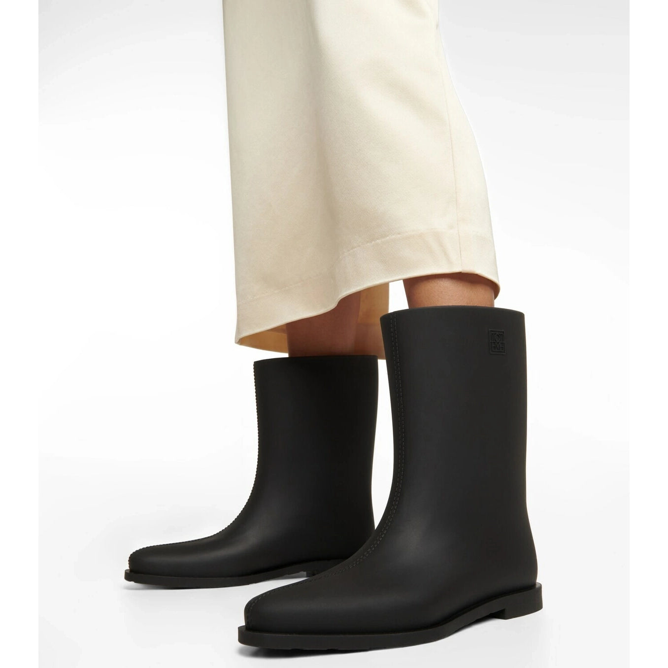 Toteme Rubber Rain Boots in Black, size 38