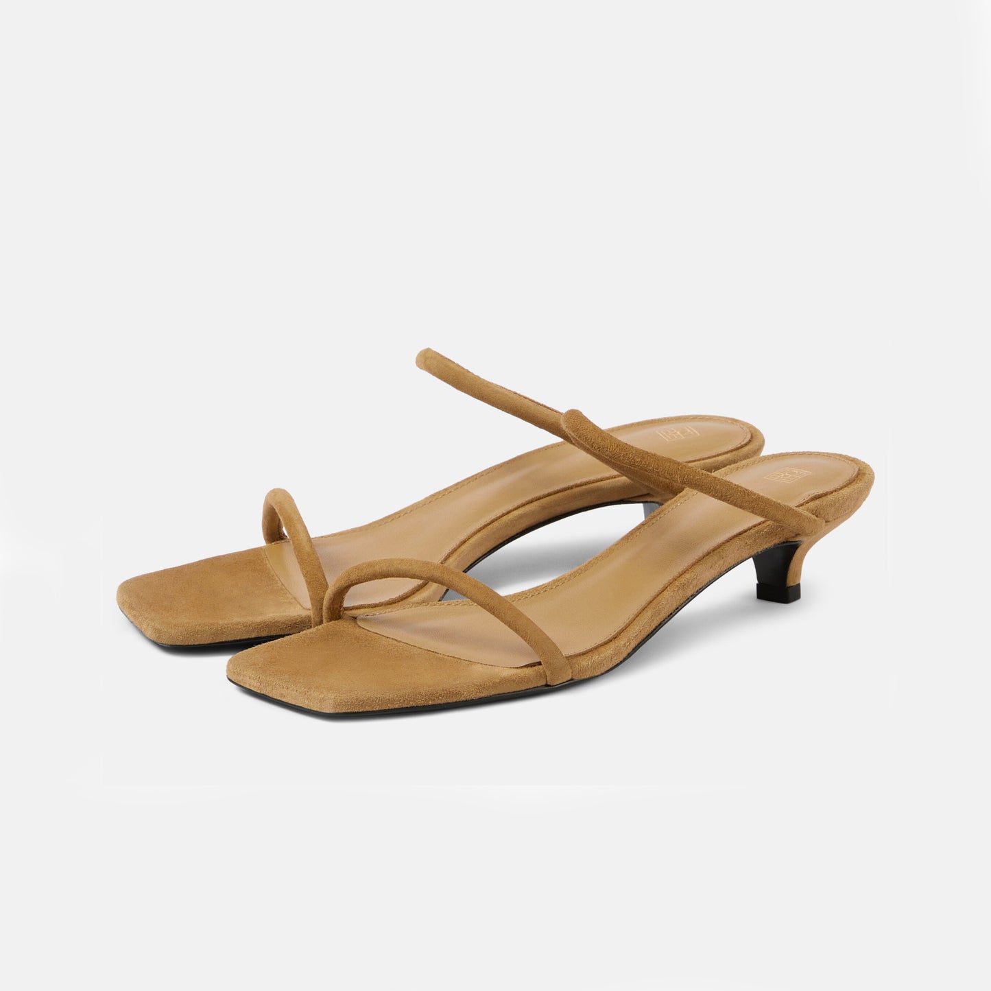 Toteme Suede Strappy Sandals in Tan, size 39