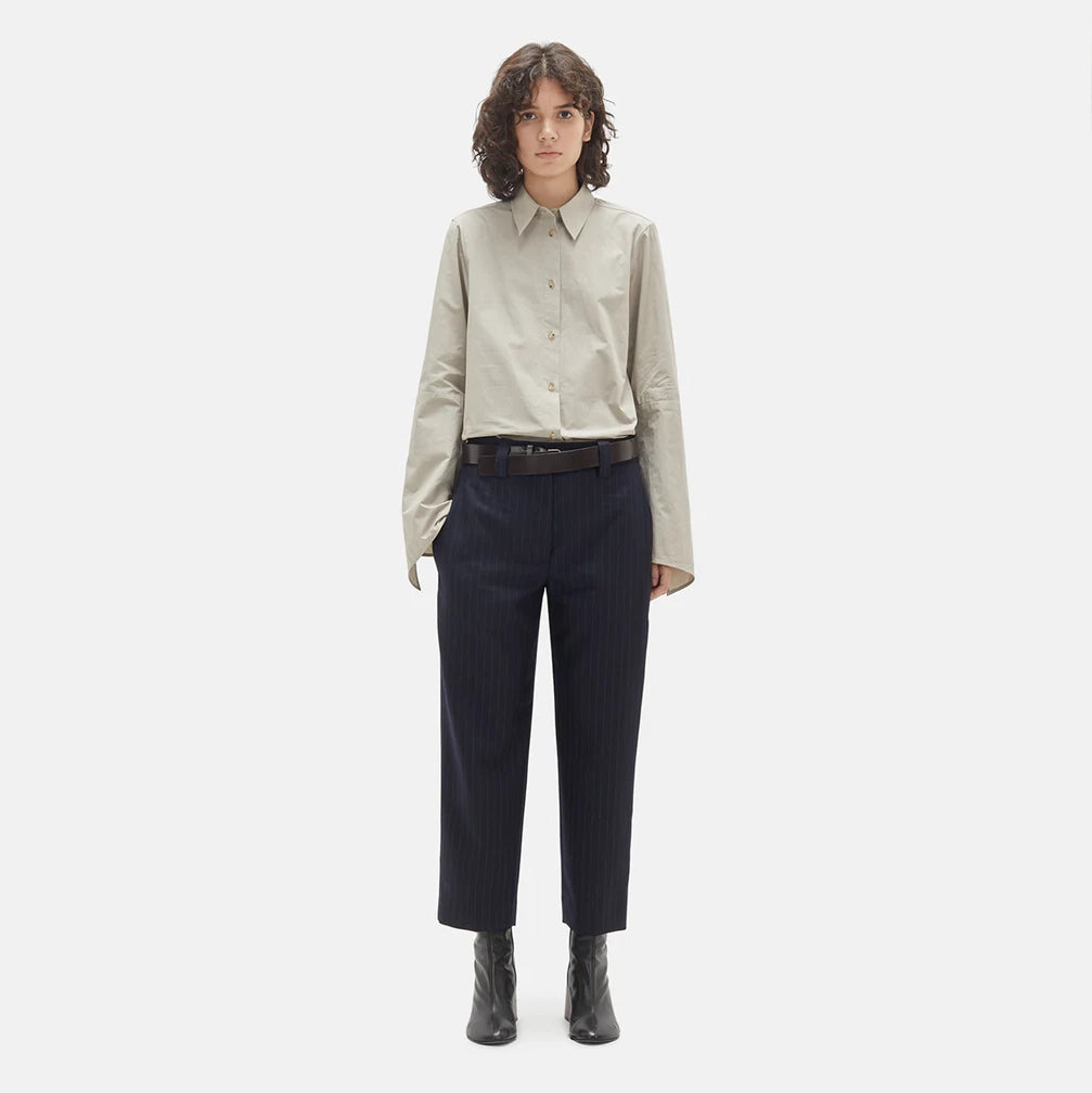 ACNE STUDIOS "Trea" Navy Pinstripe Crop Pant, size 36