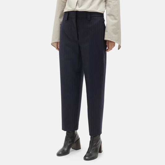 ACNE STUDIOS "Trea" Navy Pinstripe Crop Pant, size 36