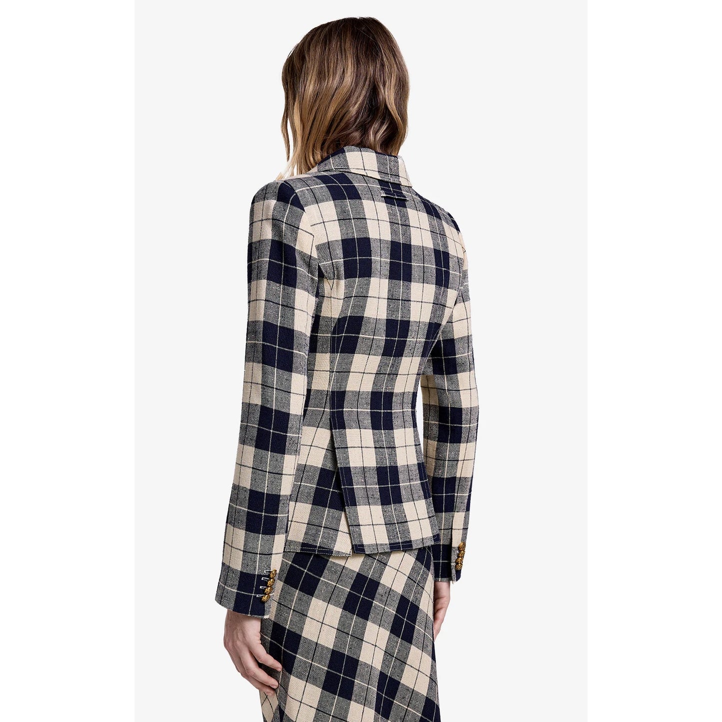 Smythe Patch Pocket Duchess Blazer in Navy/Cream, size 8 (fits 4/6)