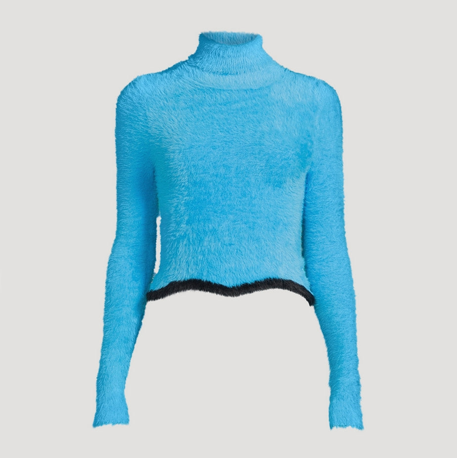 PH5 "Elara" Knit Turtleneck in Blue, size Small