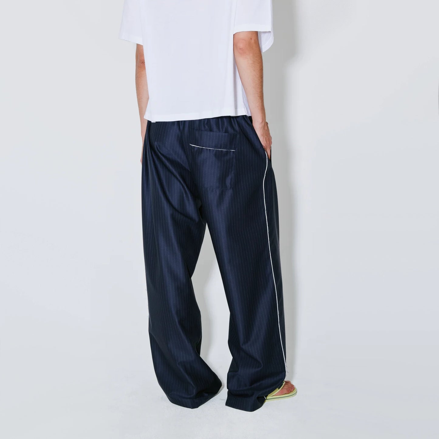 Facon Jacmin "Pieter" pants in Navy/White Stripe, size 40
