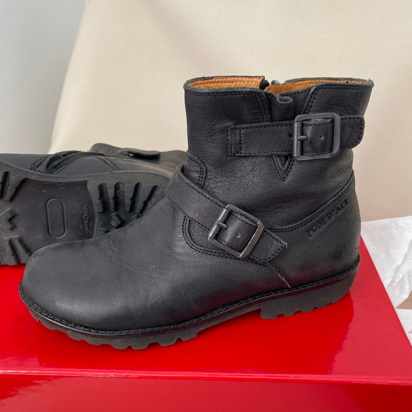 Pom D'Api "Roadster" Boots in Black, size 30