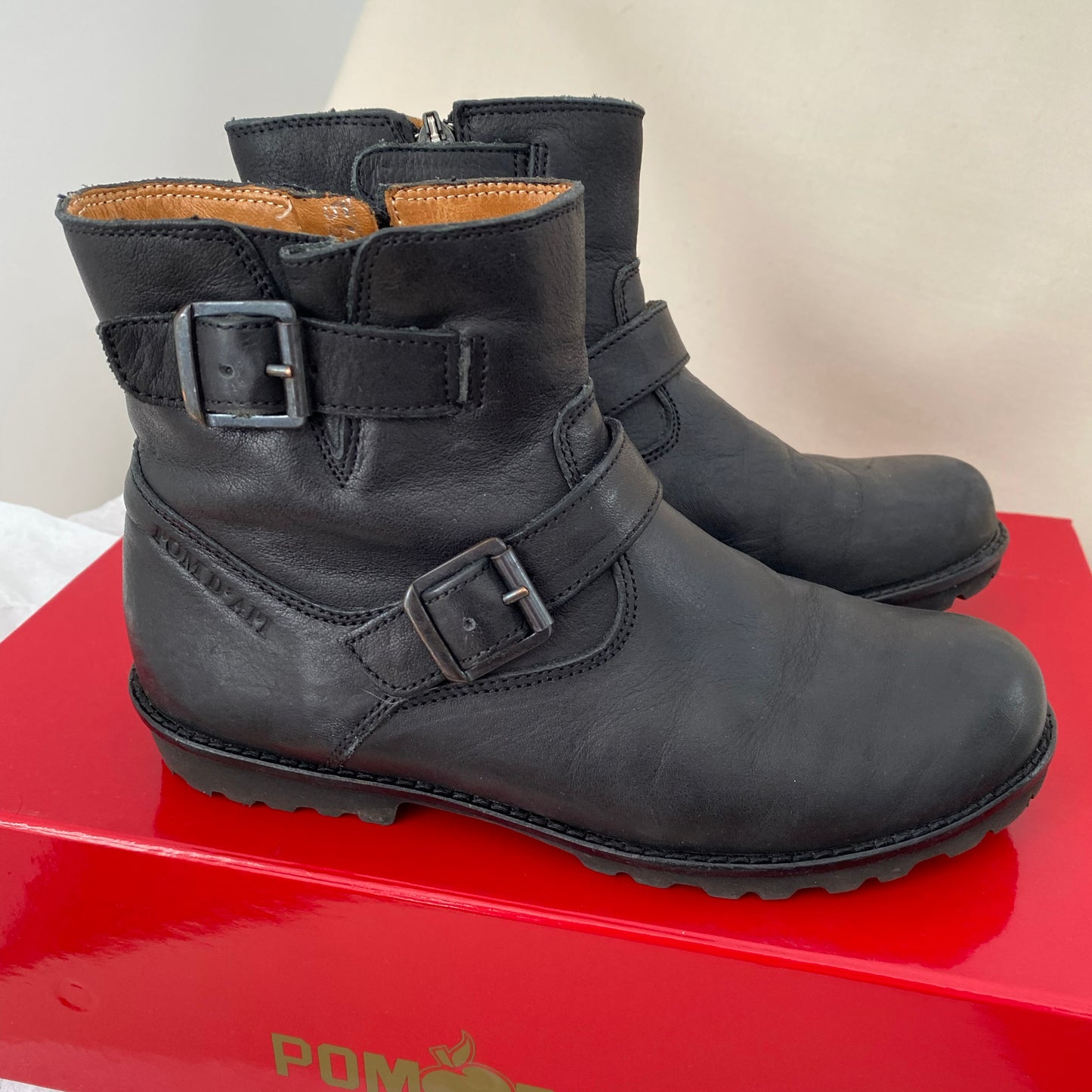 Pom D'Api "Roadster" Boots in Black, size 30