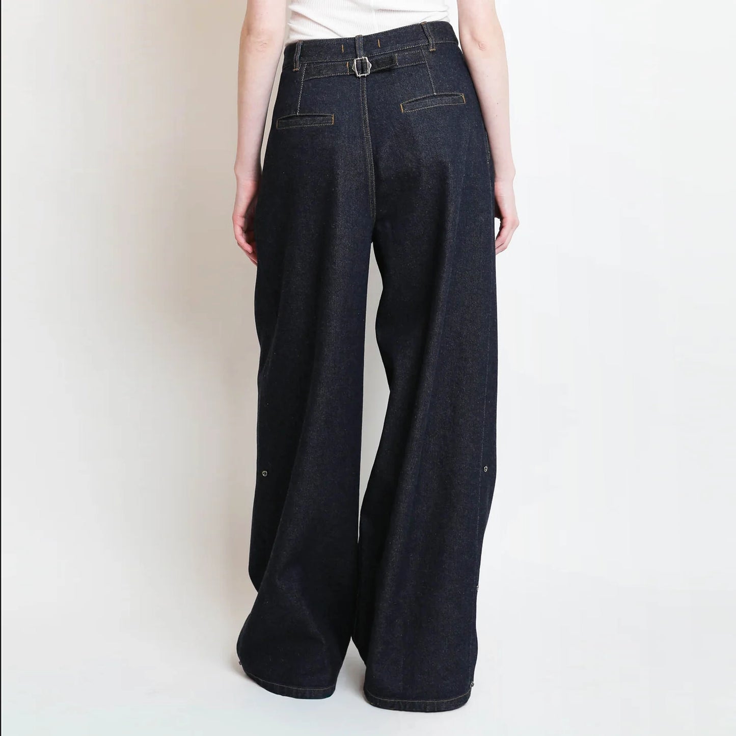 Tibi Triple Pleat Jean in Indigo, size 28