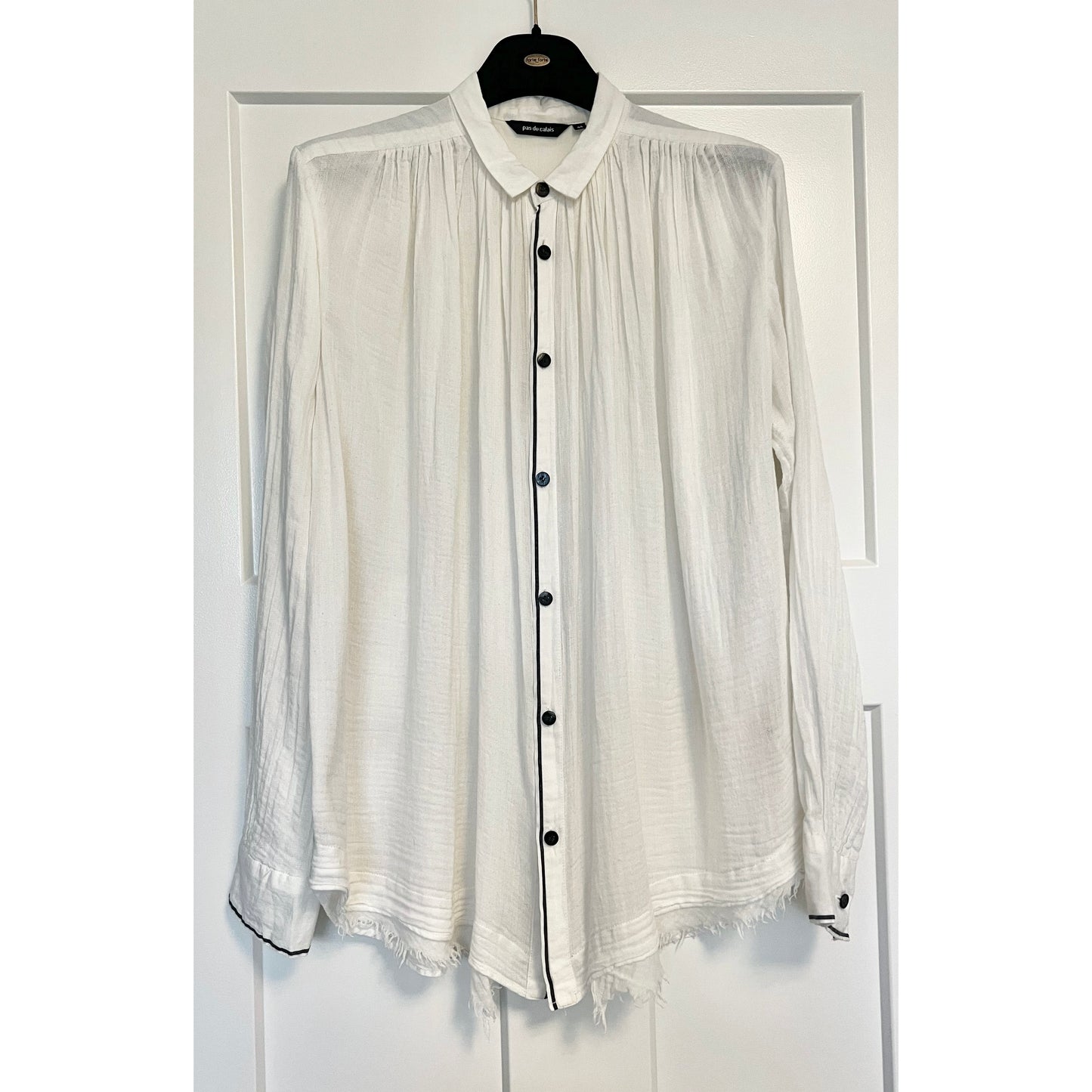 Blouse manches longues en coton blanc Pas De Calais, taille 34