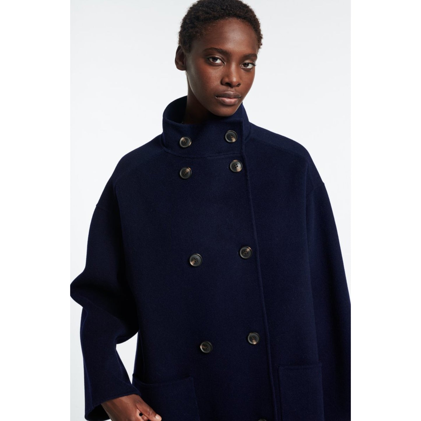 Vanessa Bruno "Pavel" Double Breasted Coat in Navy, size Large (fits L-XL)