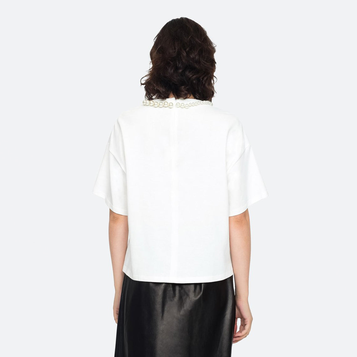 Sea New York T-Shirt w Pearl Neckline, size Small