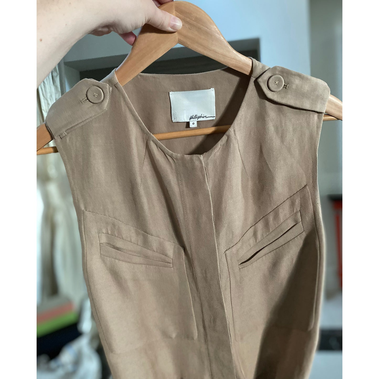 3.1 Robe safari Phillip Lim avec découpe dans le dos, taille 0