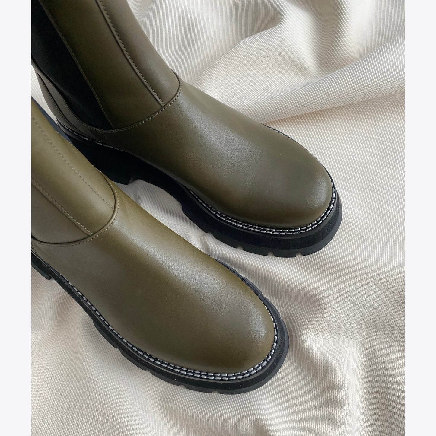 3.1 Phillip Lim "Kate" Boots in Khaki Green, size 39