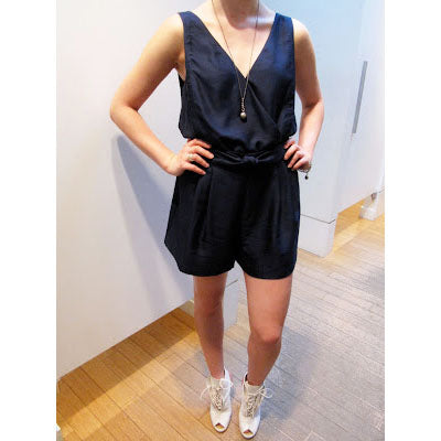 3.1 Phillip Lim Navy Silk Romper, size 0