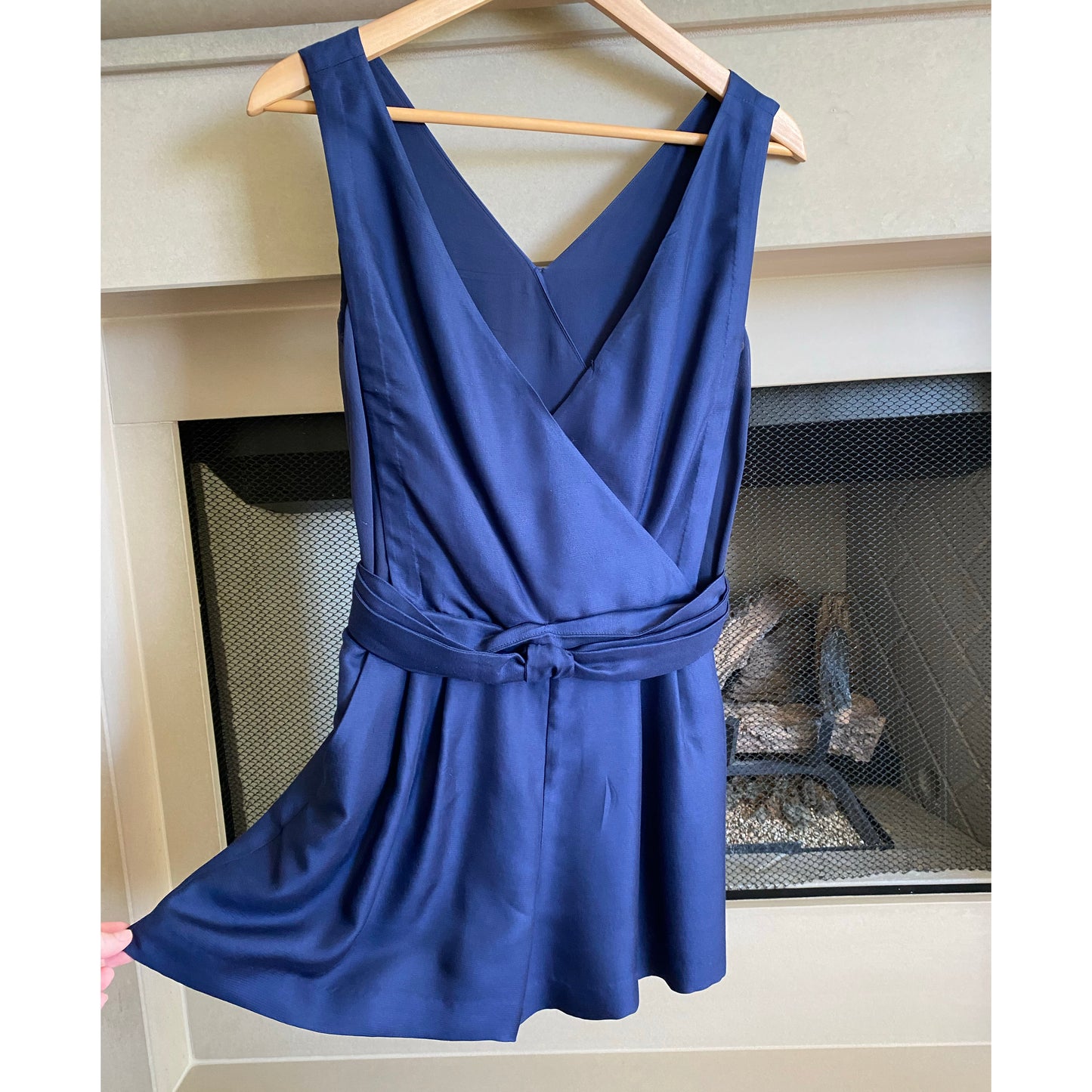 3.1 Phillip Lim Navy Silk Romper, size 0