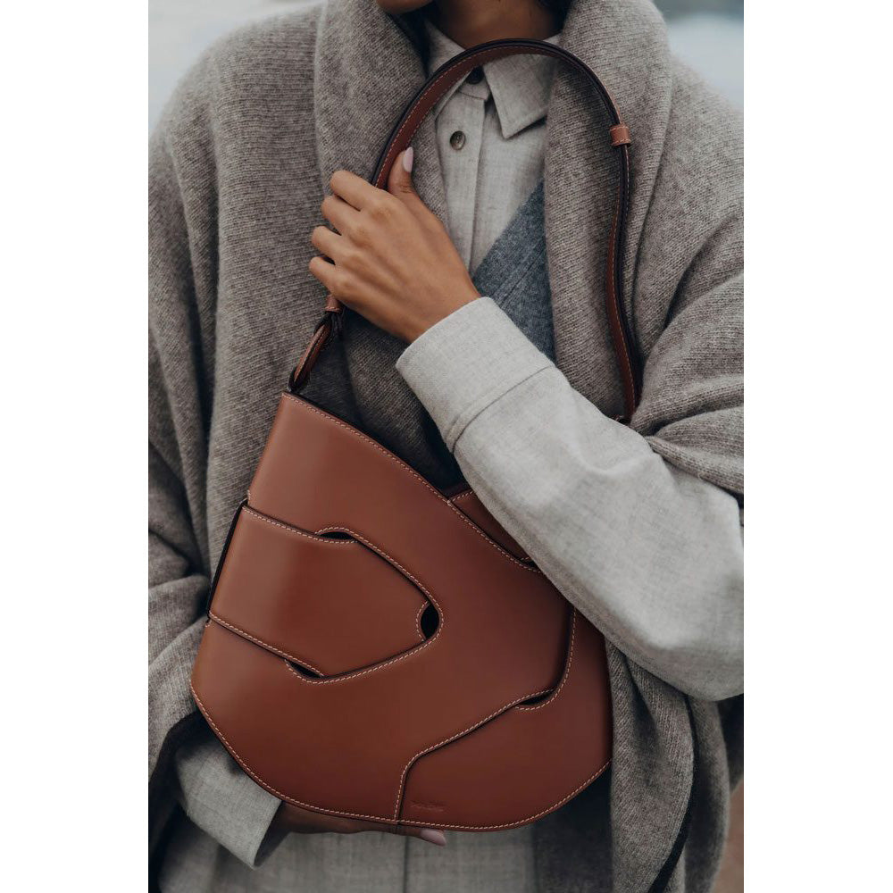 Polene "Nodde" Hobo in Smooth Cognac