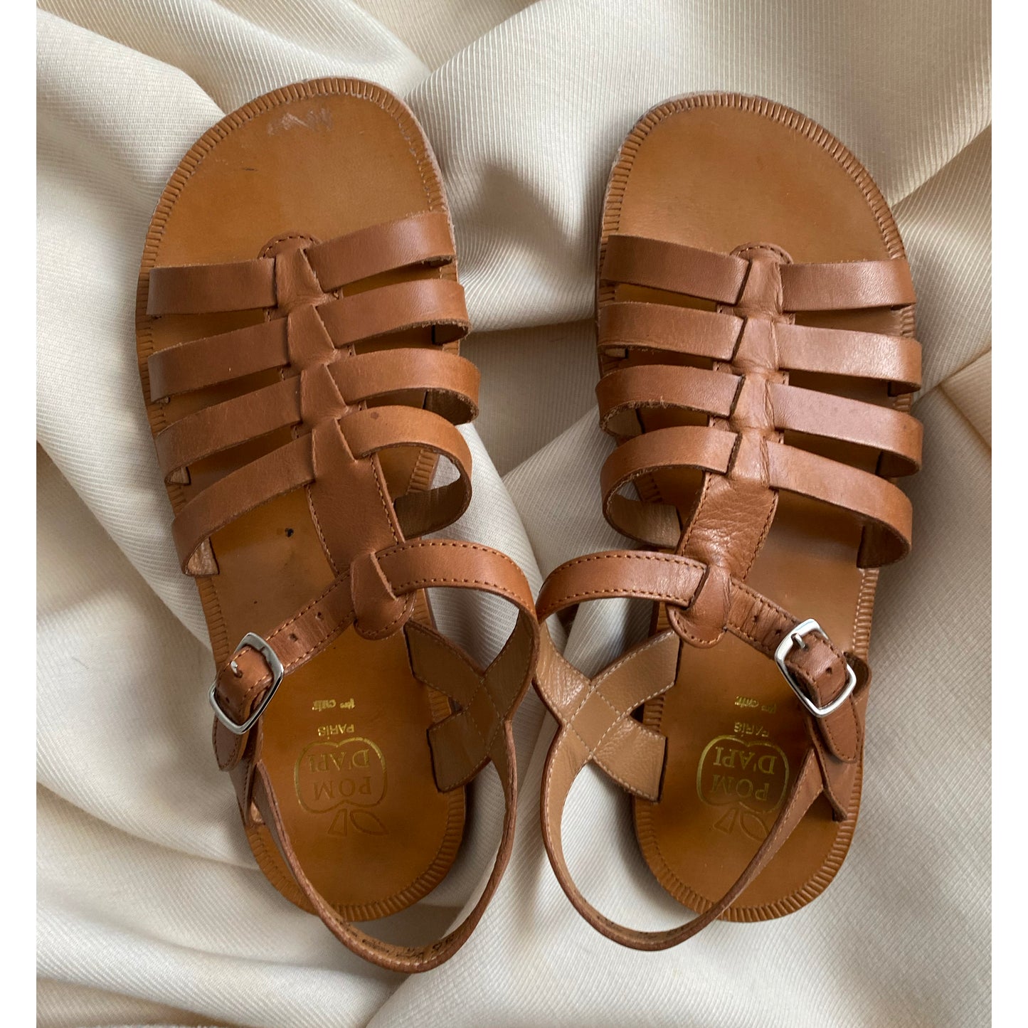 Pom D'Api "Plagette" Gladiator Sandals, size 36