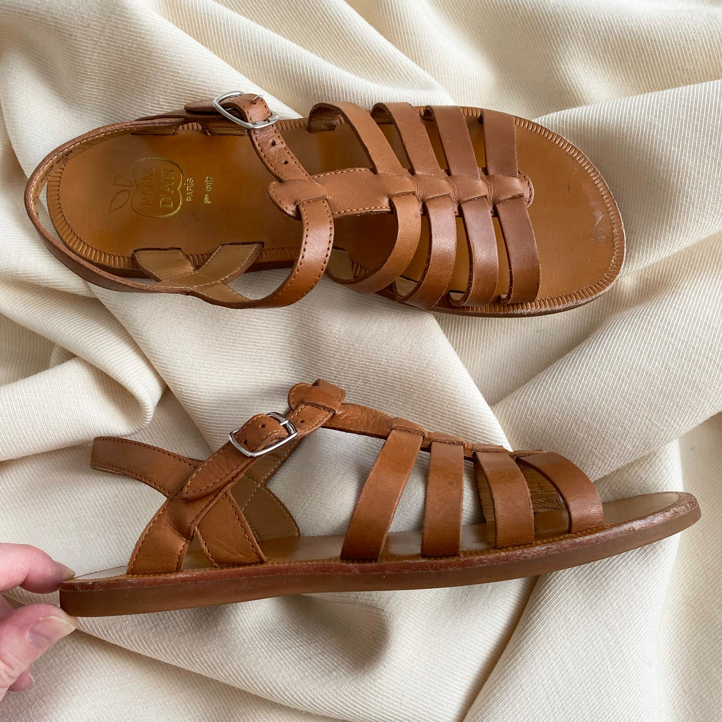 Pom D'Api "Plagette" Gladiator Sandals, size 36