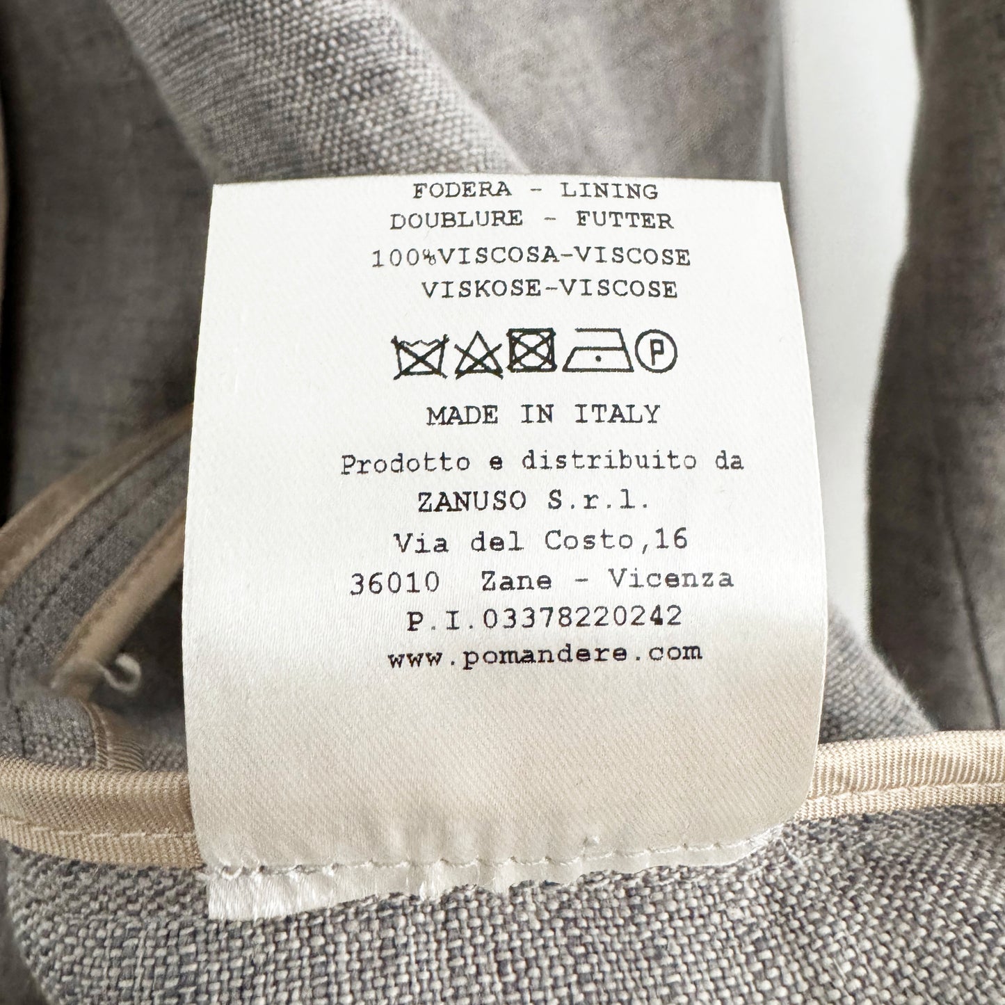 Pomandere Linen Duster Jacket in Grey, size 38