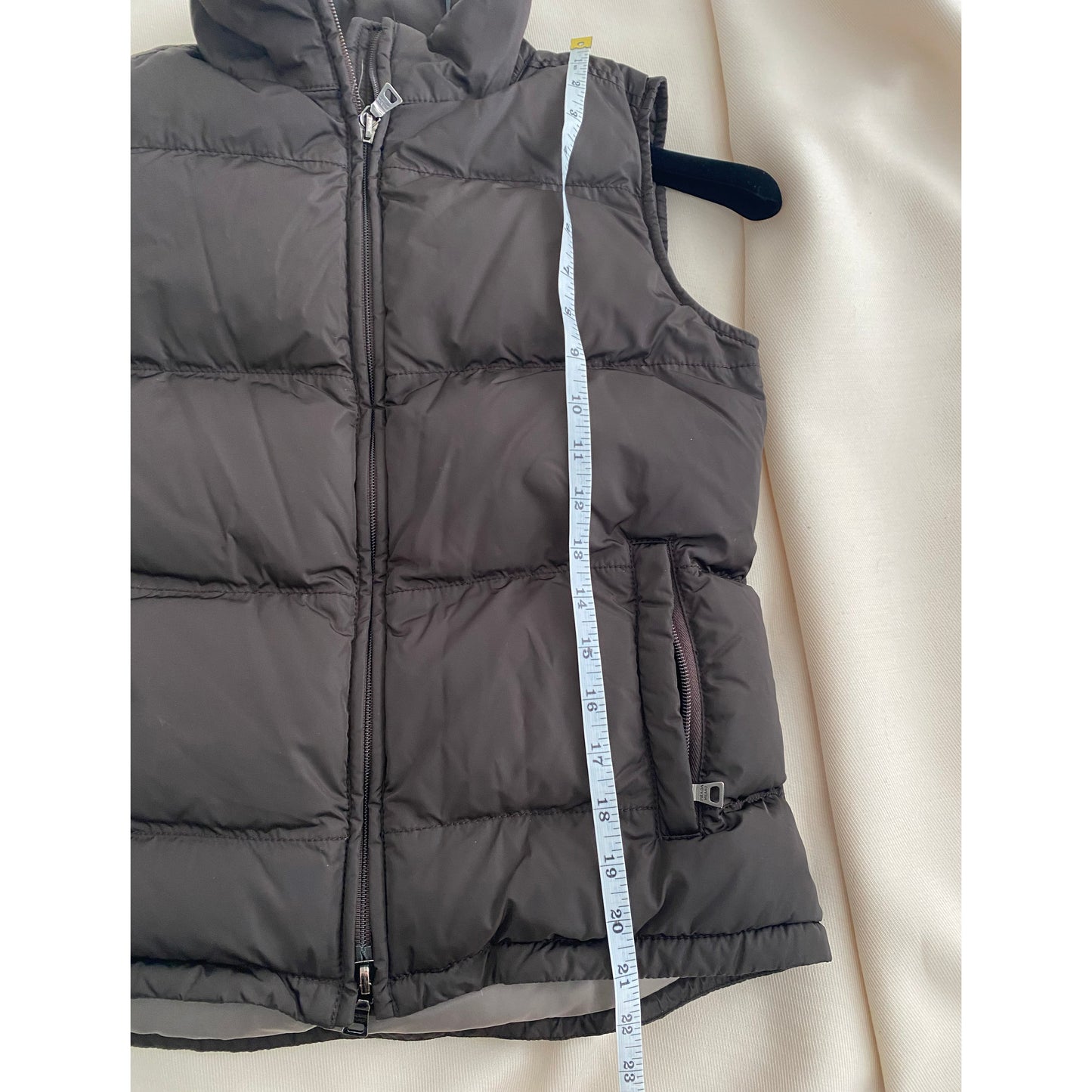 Prada Linea Rossa Down Vest in Brown, size 42 (size small) ** as is **