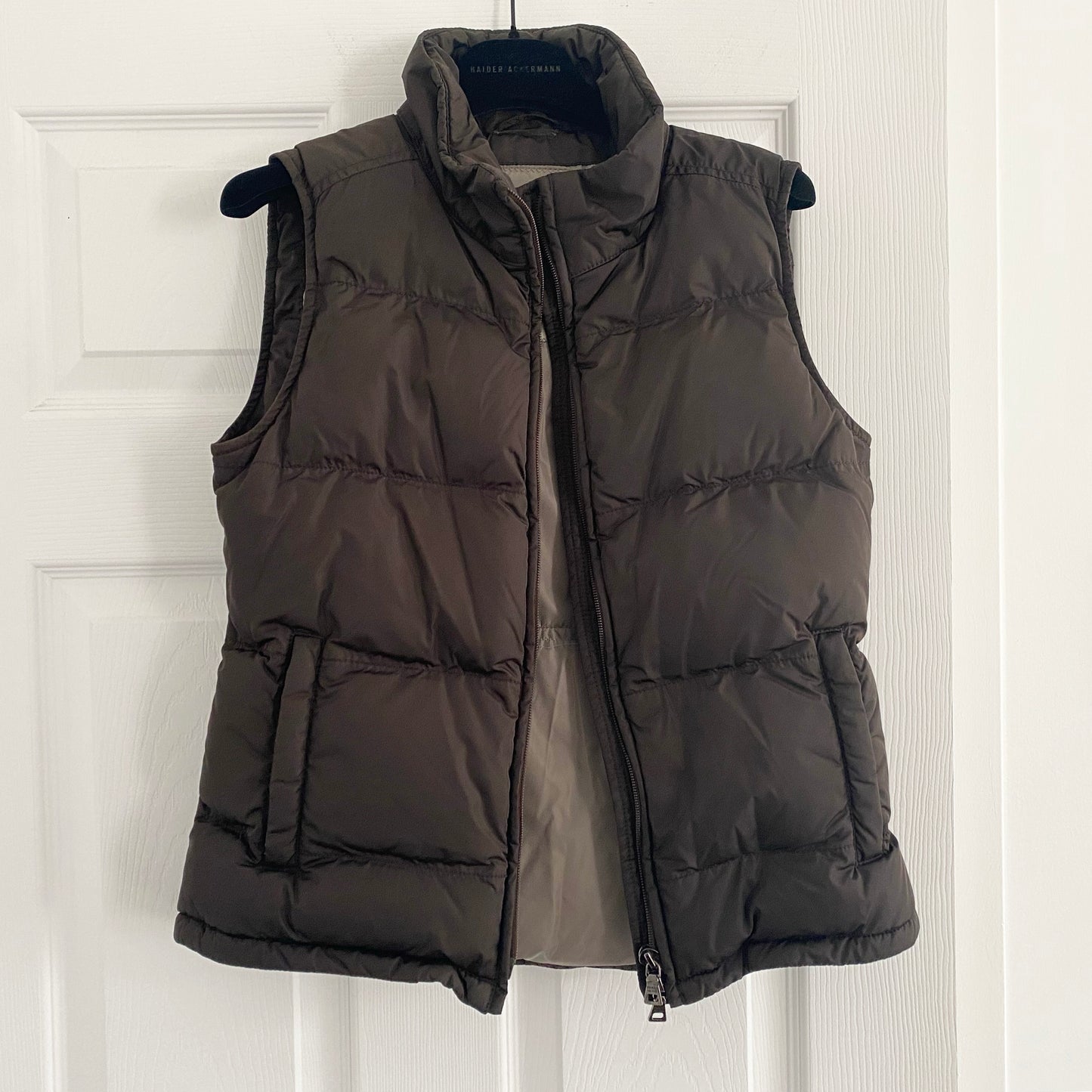 Prada Linea Rossa Down Vest in Brown, size 42 (size small) ** as is **