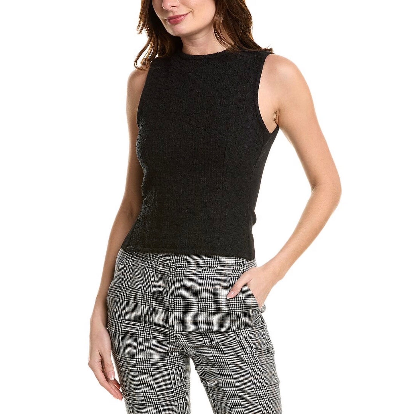 Proenza Schouler White Label "Hazel" Tweed Top in Black, size 2